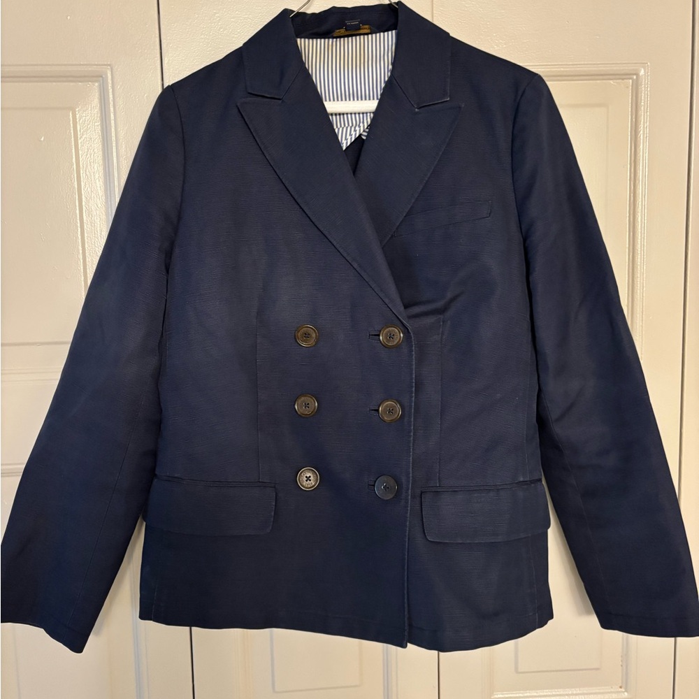 Brooks Brothers Dark Blue Double-Breasted Blazer